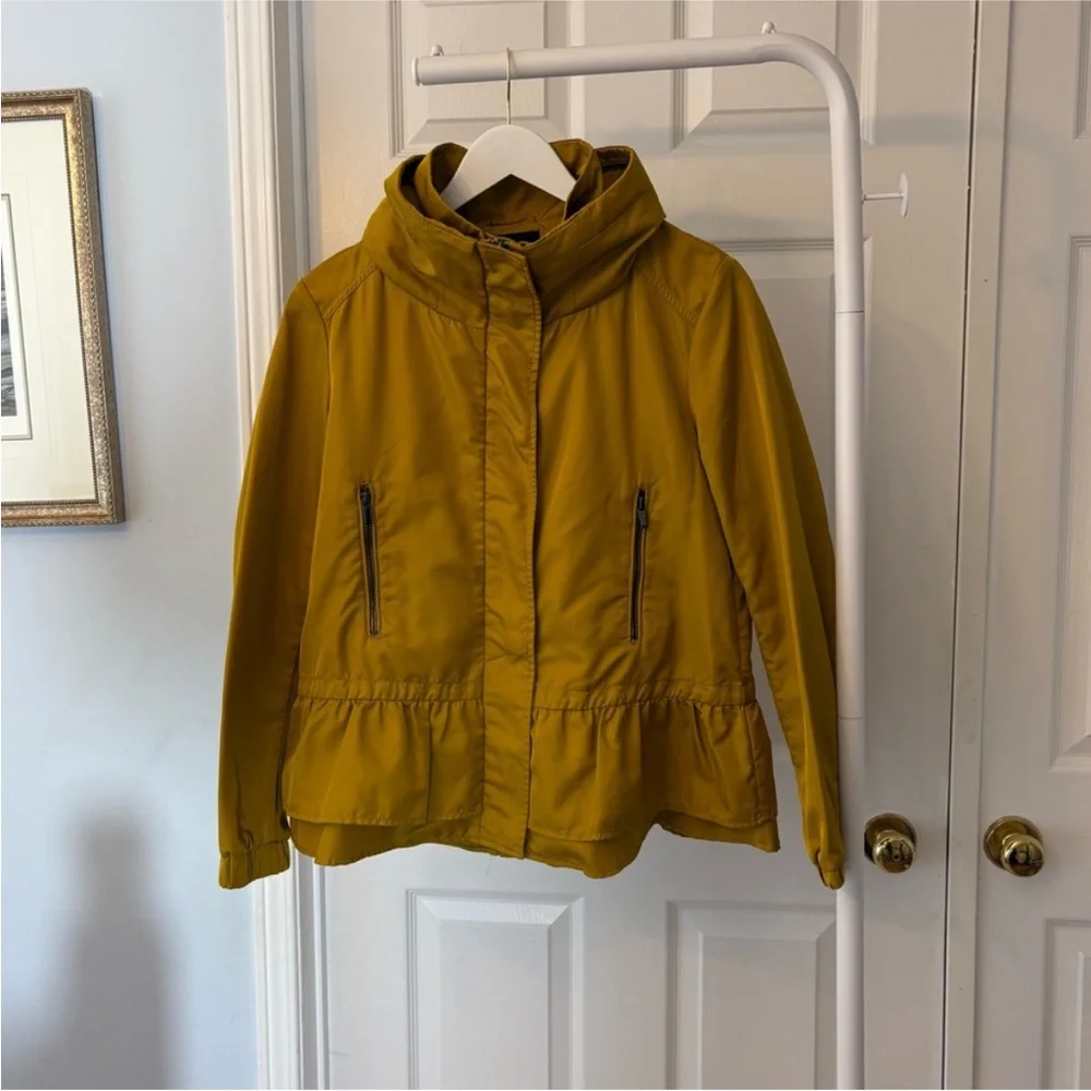 Zara Yellow Peplum Utility Jacket Size Small - Picture 10 of 12
